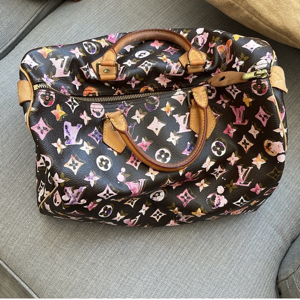 Louis Vuitton Watercolor Aquarelle Brown Speedy 35